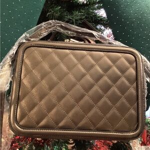 Elegant Quilted Crossbody Bag - Copper